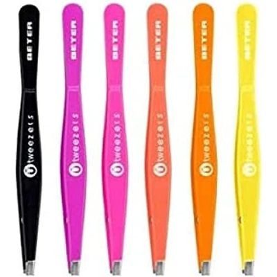 BETER Magnetic Hair Clamp Straight Tip  Tweezers, Black, Standard