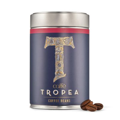 Caff Tropea Roasted Whole Espresso Coffee Beans 227g | Arabica & Robusta Coffee Beans Italian Espresso Blend | Medium Roast | Dark Roast | For All Machines