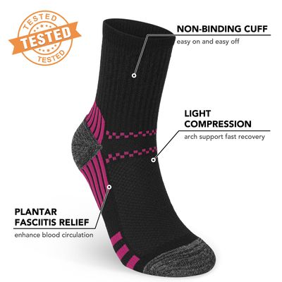 Aoliks 7/8 Pairs Medical Compression Socks for Women & Men, Support Knee High Socks for Running,Nurses,Travel
