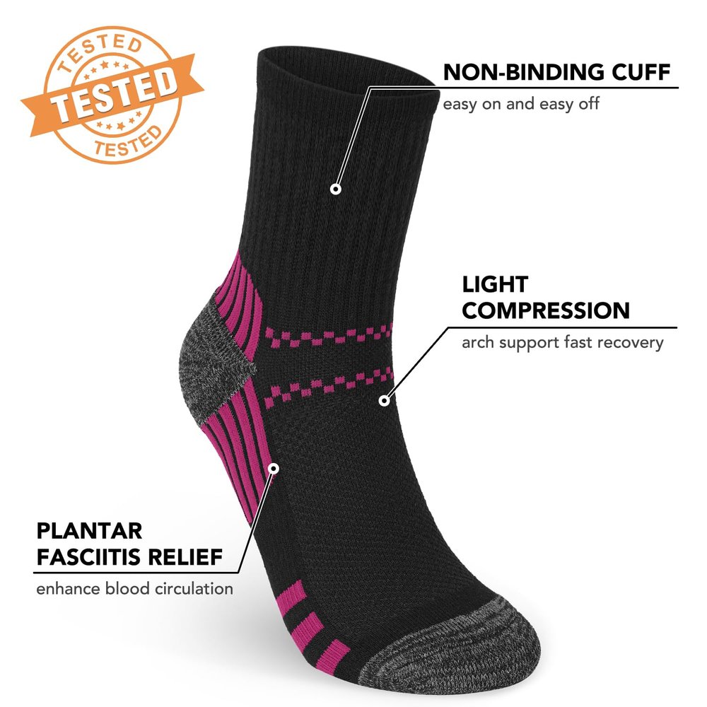 Aoliks 7/8 Pairs Medical Compression Socks for Women & Men, Support Knee High Socks for Running,Nurses,Travel