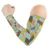 MONTOJ Green Cube Quit Pattern Sun Guard Sleeves Cover Up Arm Cooling Sleeve view 2