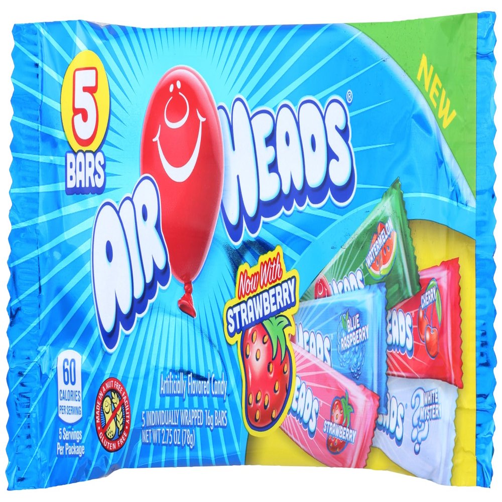 Air Heads Artificially Flavored Candy 5 bar 78 gram