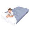 Sensory Bed Sheet for Kids Twin Size Compression Alternative to Weighted Blankets - Help Increase Calm and Comfort - Breathable, Stretchy, Adjustable (Gray, Twin) view 1