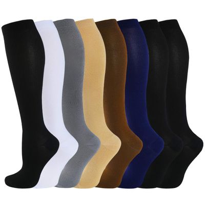 Copper Compression Socks For Men & Women - Best for Running,Medical,Athletic Sports,Flight Travel, Nurses - Multicoloured - S/M