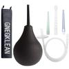 GNEGKLEAN Black Silicone Enema Bulb Kit 7.6oz Clean Douche for Men Women with 19.7in Hose+4 Replaceable Nozzle (Black) view 1