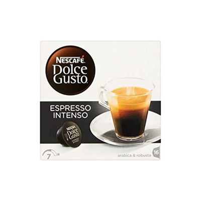 Coffee Capsule | Nescaf | Dolce Gusto Espresso Intenso 16 Pieces | Total Weight 128 Grams
