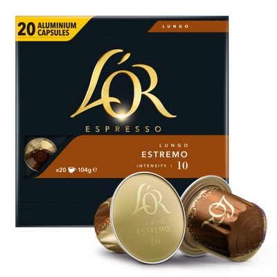 L'OR Espresso 20 Lungo Estremo Aluminium Capsules 104g