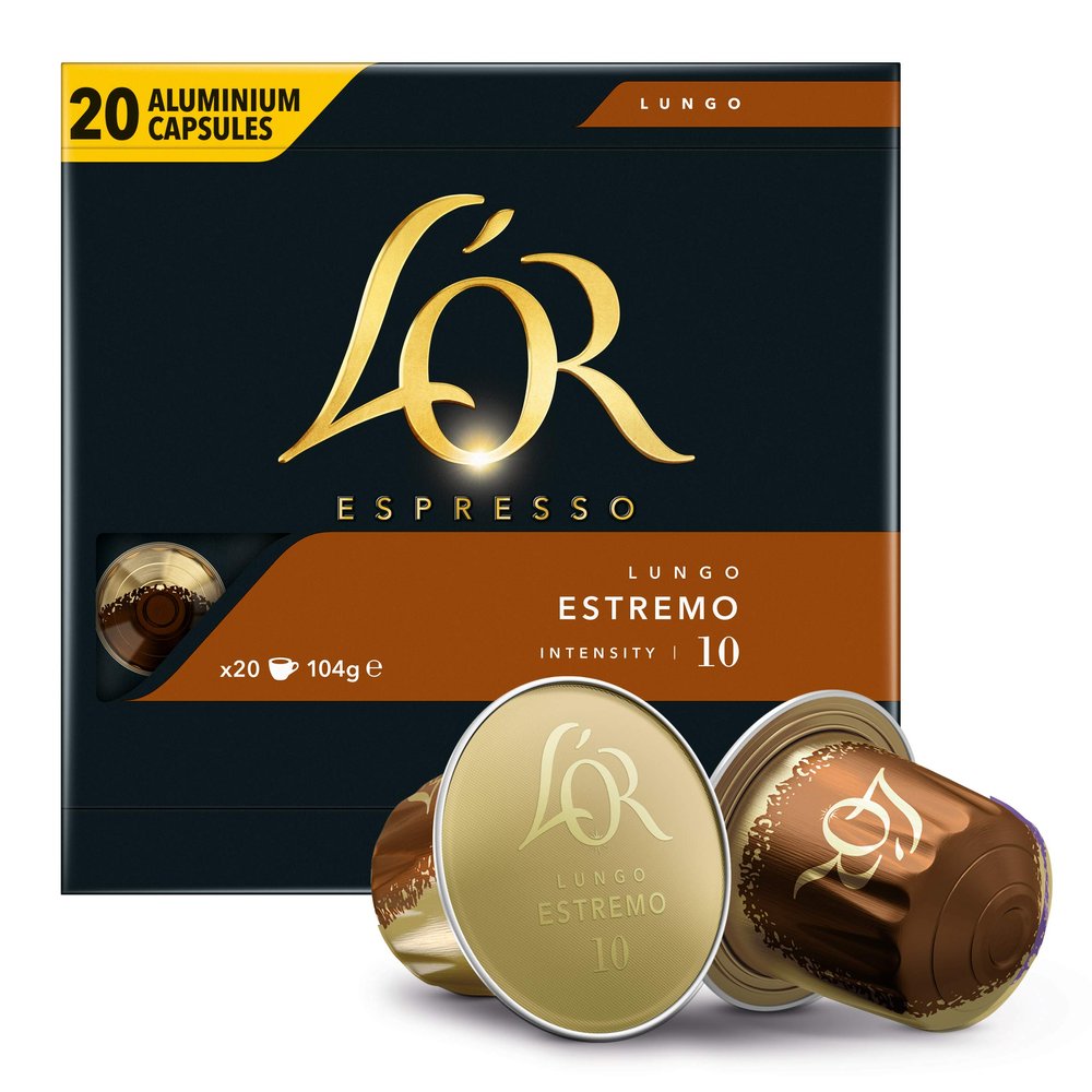 L'OR Espresso 20 Lungo Estremo Aluminium Capsules 104g