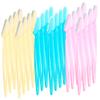 24 Pieces Eyebrow Razor Shaper Trimmer Shaver Women Men Facial Razor with Precision Cover by ACKLLR,Green Pink Yellow view 1