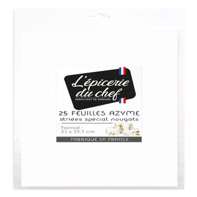 25 White Edible Wafer Sheets for Nougat