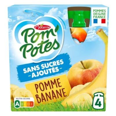 Materne Apple/Banana Fruit Specialty - 4 x 90 g Bottles