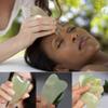 1PC Gua Sha Facial Body Massage Medicine Natural Jade Board Scraping Tool view 2