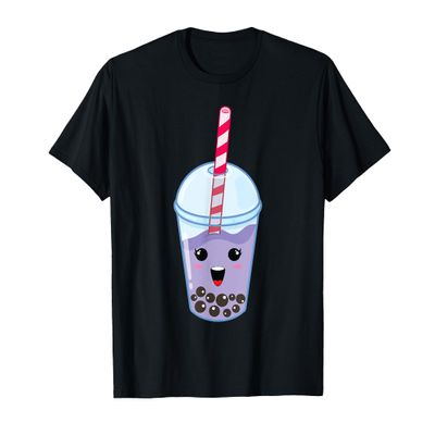Kawaii Boba Milk Tea | Cute Blueberry Bubble Tea Lover Gift T-Shirt