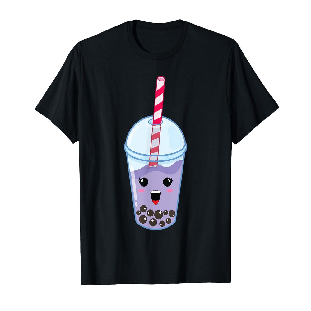 Kawaii Boba Milk Tea | Cute Blueberry Bubble Tea Lover Gift T-Shirt