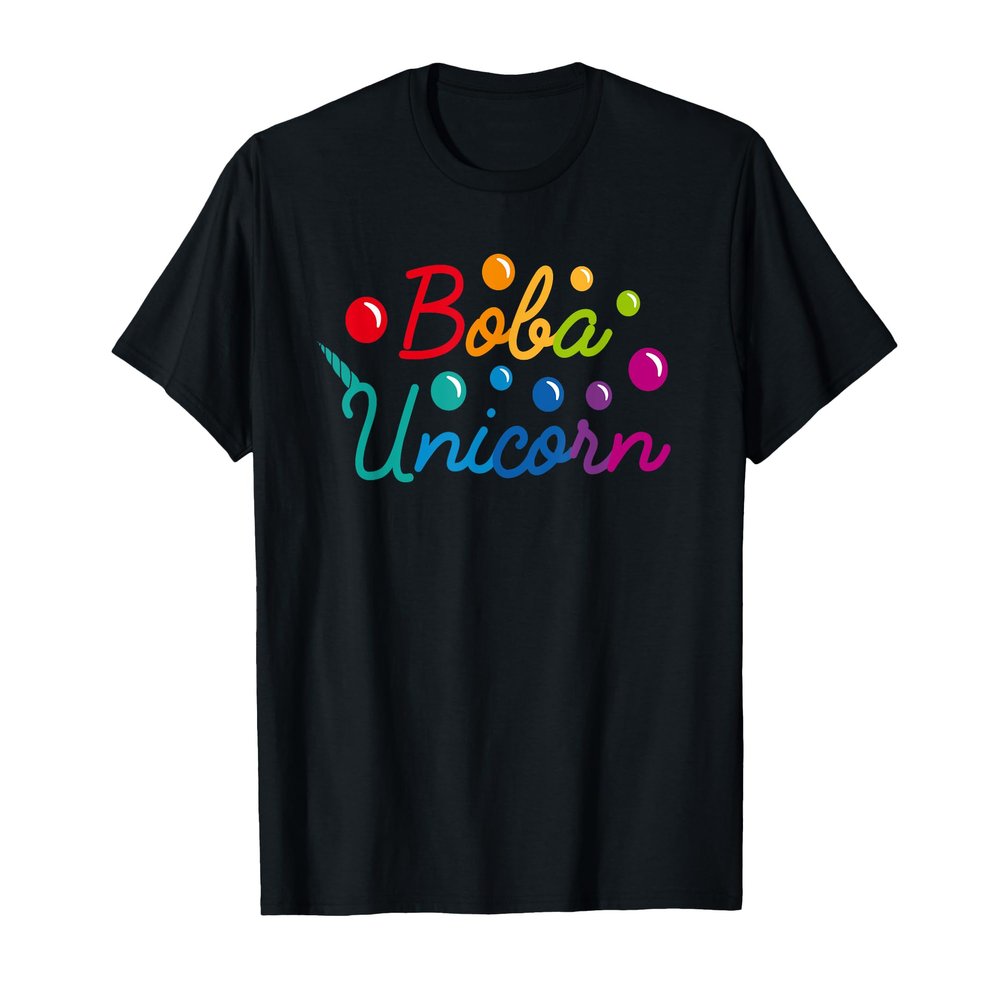 Bubble Tea Tapioca Pearls Milk Tea Boba Unicorn T-Shirt