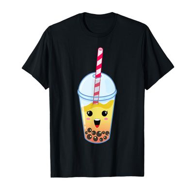 Kawaii Boba Milk Tea | Cute Passion Fruit Bubble Tea Lover T-Shirt