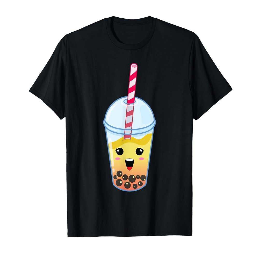 Kawaii Boba Milk Tea | Cute Passion Fruit Bubble Tea Lover T-Shirt