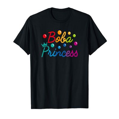 Bubble Tea Tapioca Pearls Milk Tea Boba Princess T-Shirt