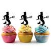 Innovedesire Neptune Greek God Poseidon Silhouette Party Wedding Birthday Acrylic Cupcake Toppers Decor 10 pcs view 1