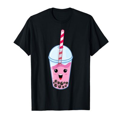Kawaii Boba Milk Tea | Cute Strawberry Bubble Tea Lover Gift T-Shirt