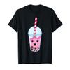 Kawaii Boba Milk Tea | Cute Strawberry Bubble Tea Lover Gift T-Shirt view 1