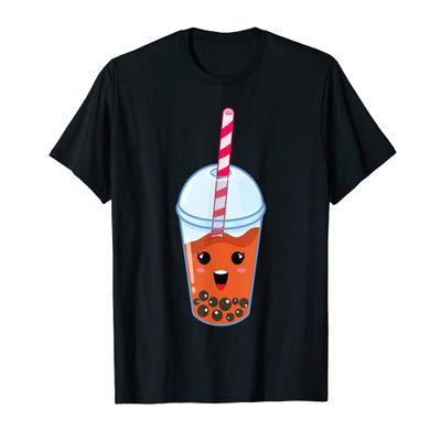Kawaii Boba Milk Tea | Cute Mango Bubble Tea Lover Gift T-Shirt