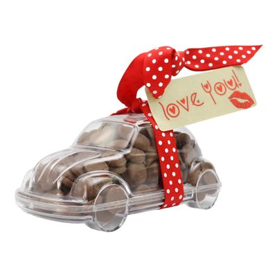 ButtonChocs Valentines Chocolate Car - Love You. Belgian Milk Chocolate Valentines Day Gift.