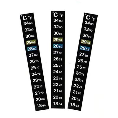 FEVERWORK 3Pcs AT-003 0-60 C Thermometer Liquid Crystal Color Change Thermometer Waterproof Temperature Measurement Tool
