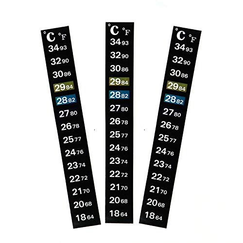 FEVERWORK 3Pcs AT-003 0-60 C Thermometer Liquid Crystal Color Change Thermometer Waterproof Temperature Measurement Tool