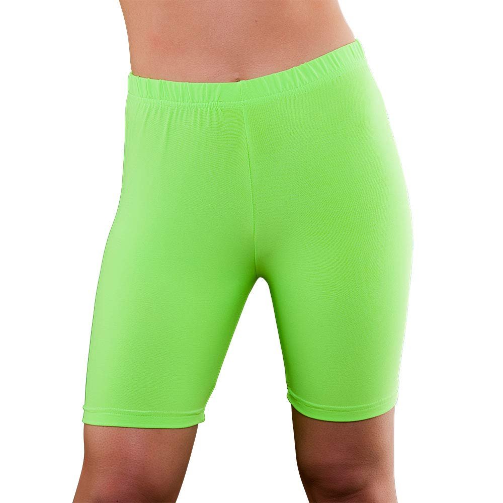Wicked Costumes Adult 80's Cycling Shorts (Neon Green) - M/L (UK 12-16)