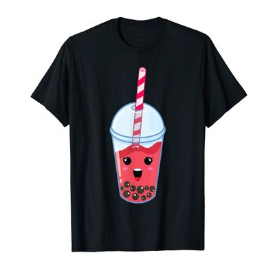 Kawaii Boba Milk Tea | Cute Watermelon Bubble Tea Lover Gift T-Shirt