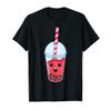 Kawaii Boba Milk Tea | Cute Watermelon Bubble Tea Lover Gift T-Shirt view 1