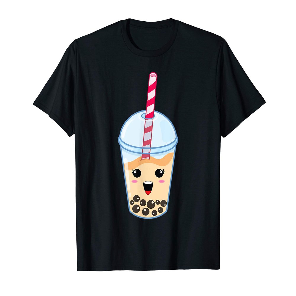 Kawaii Boba Milk Tea | Cute Peach Bubble Tea Lover Gift T-Shirt