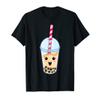 Kawaii Boba Milk Tea | Cute Peach Bubble Tea Lover Gift T-Shirt view 1