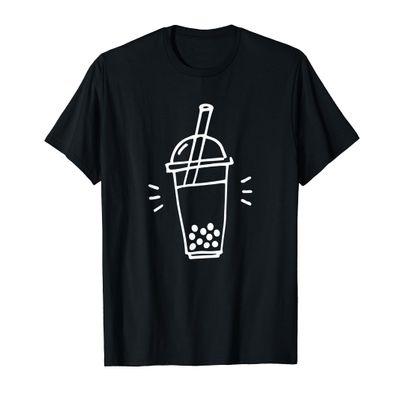 Bubble Tea Drawing Milk Tea Boba Run T-Shirt