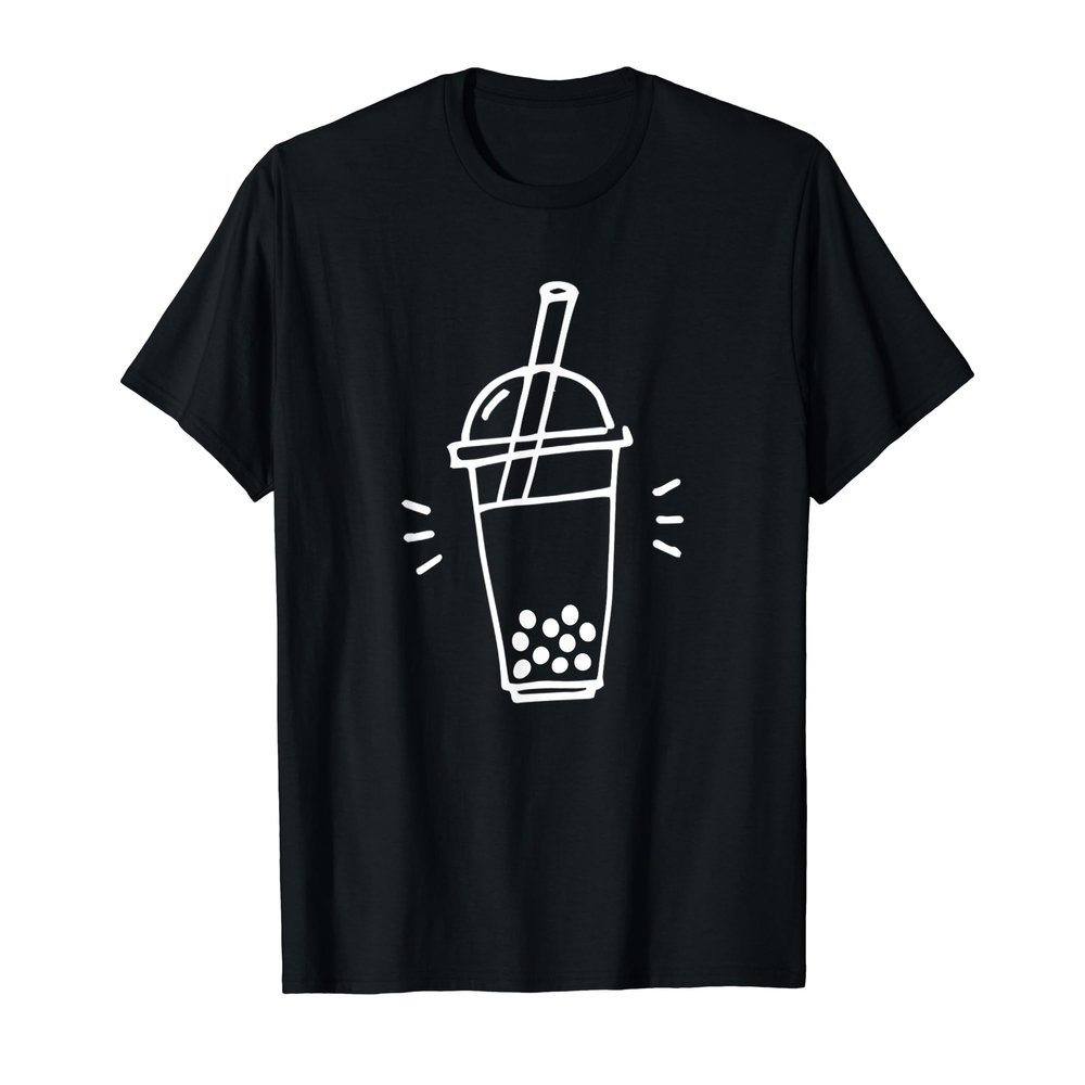 Bubble Tea Drawing Milk Tea Boba Run T-Shirt