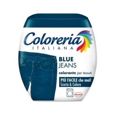 Coloreria Italiana Grey Washing Machine Dye for Fabrics and Clothes, Jeans Blue, 1 Pack, 350 g