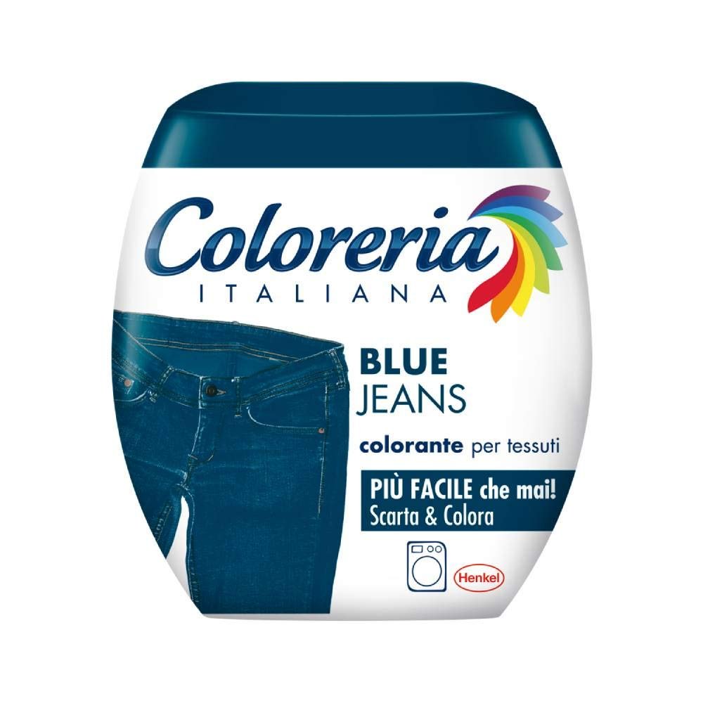 Coloreria Italiana Grey Washing Machine Dye for Fabrics and Clothes, Jeans Blue, 1 Pack, 350 g
