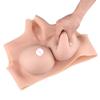 Tex-Eorey Silicone Breast Form High Collar Halter Artificial Fake Breast for Crossdressing Transvestite Cosplay Shemale, Enhancement Realistic Breast,Flesh,M~1300g~Ccup view 4