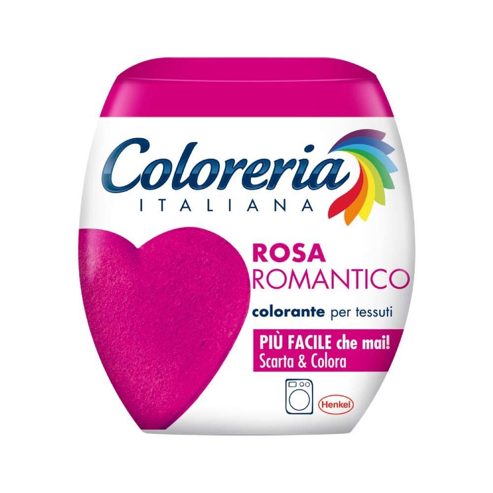 Coloreria Italiana Grey Washing Machine Dye for Fabrics and Clothes, Romantic Pink, 1 Pack, 350 g