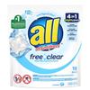 All Mighty Pacs Laundry Detergent, Free Clear for Sensitive Skin, 19 Count Pods (Pack of 2) view 1