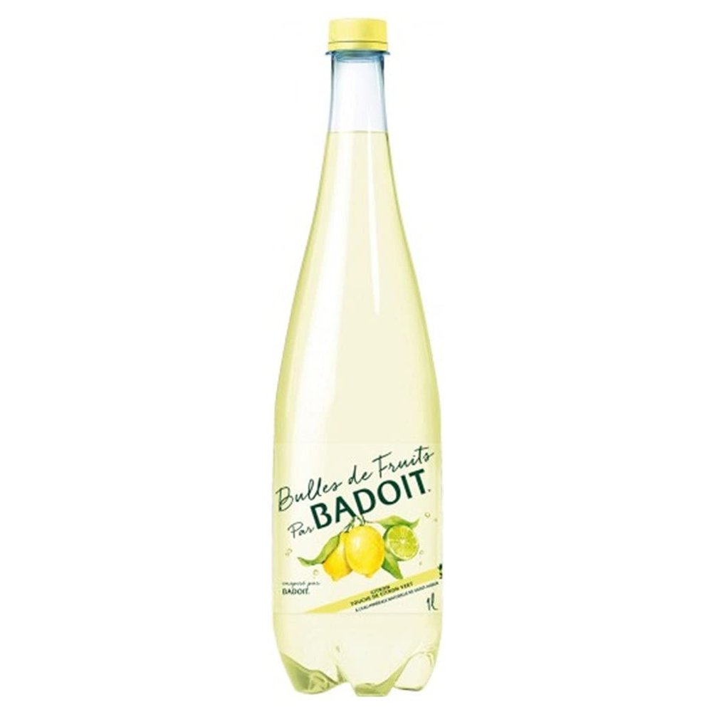 Badoit Bulles de Fruits Citron Touche de Citron Vert 1L (Pack de 6)