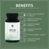 Iron Bisglycinate 20mg - Chelated for Better Absorption - with Vitamin C - 60 Vegan Capsules - Non-GMO, Made in The UK - G&G Vitamins view 3