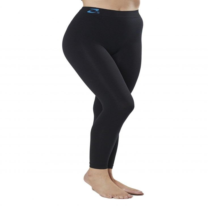 CzSalus Summer time Lipedema, Lymphedema support slimming lighter weight medium compression leggings (L, Black)