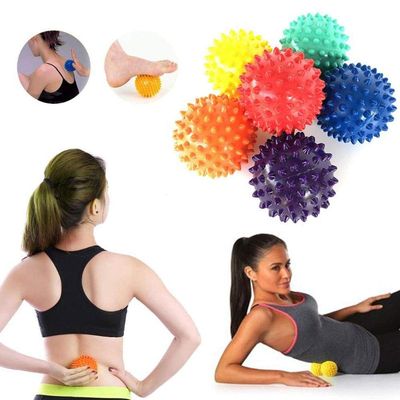 1Pcs Yoga Massage Ball - Spiky for Deep Tissue Back Massage, Foot Massager, Plantar Fasciitis & All Over Body Deep Tissue Muscle Therapy (Purple)