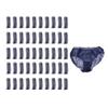 50 Pieces Premium Disposable Underwear Unisex, Breathable Travel Panties, Briefs for SPA, Waxing, Tanning, Postpartum - Plus Size - Navy & White - Blue view 2