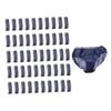 50 Pieces Premium Disposable Underwear Unisex, Breathable Travel Panties, Briefs for SPA, Waxing, Tanning, Postpartum - Plus Size - Navy & White - Blue view 4