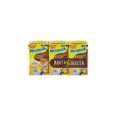 6X Nesquik Agita e Gusta Milk and Chocolate Ready to Drink 3 x 180 ml