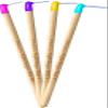 Bamboo Right Angle Piksters | Interdental Brushes | Sizes 00,1,3,5 | 6 Pack (6 Pack, Size 00 (Pink)) view 2
