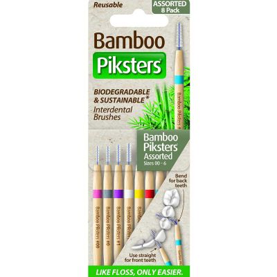 Bamboo Piksters Interdental Brushes | Variety Pack | 8 Pack
